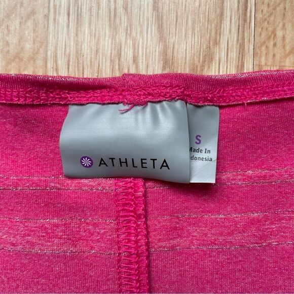 Athleta Pink Shimmer Stripe Dory Dolman Tunic Top - Size: Small - Picture 3 of 6